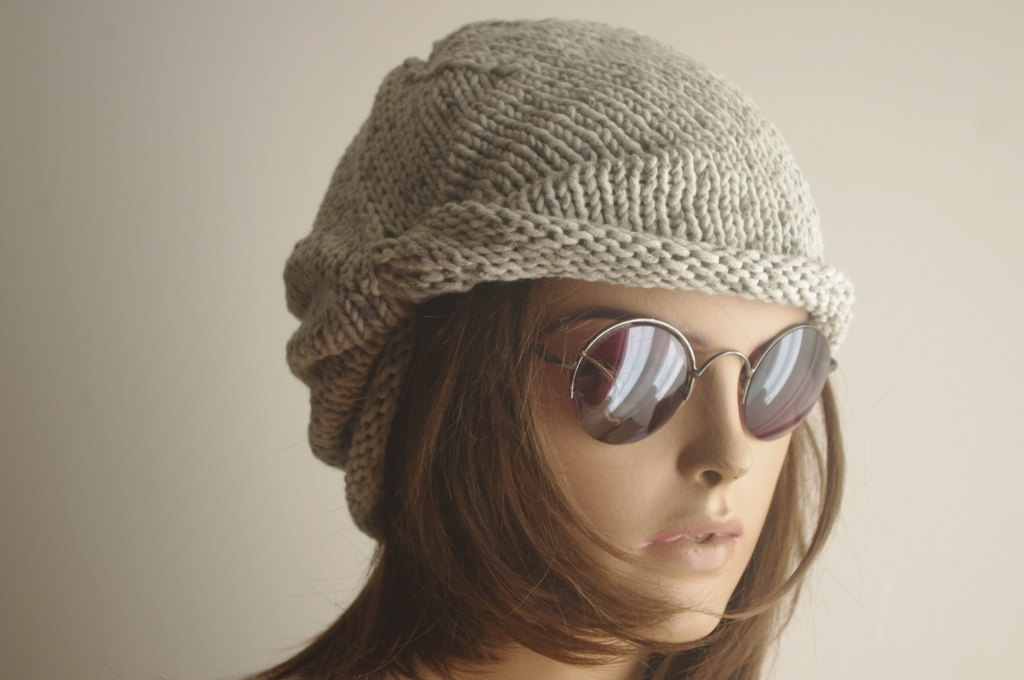 womens knit hat with brim